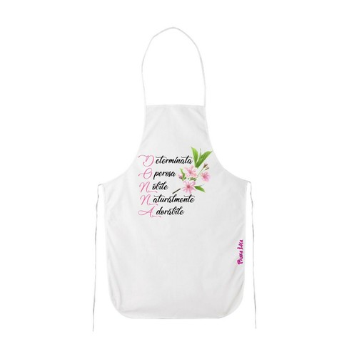 Grembiule bianco scritta donna - bianco,