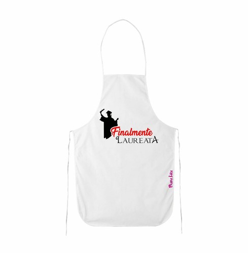 Grembiule donna bianco scritta - grembiule,