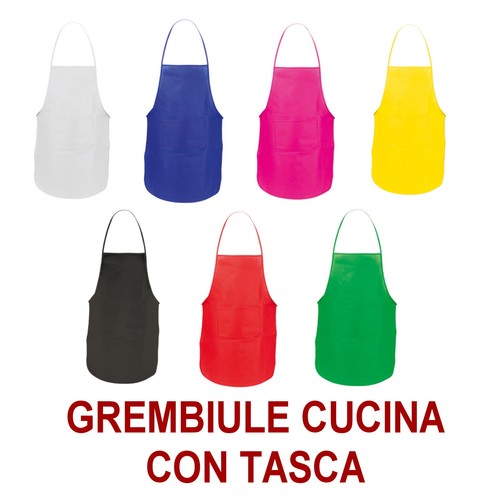 Grembiule adulto tnt tasca - grembiule,